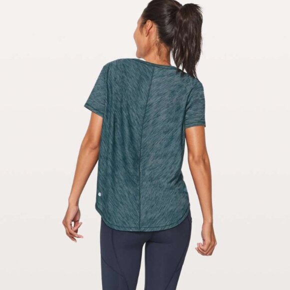 Lululemon Blue Meant To Move Short Sleeve Top - Picture 3 of 13